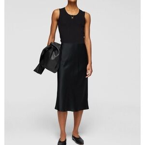 JOSEPH Isaak silk-satin midi skirt